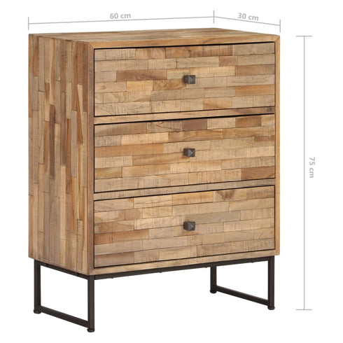 Legore - Sideboard Set 2 Pieces Reclaimed Teak Wood